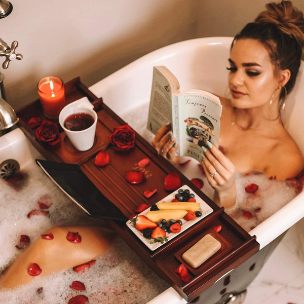 Bamboo Bathtub Tray Caddy