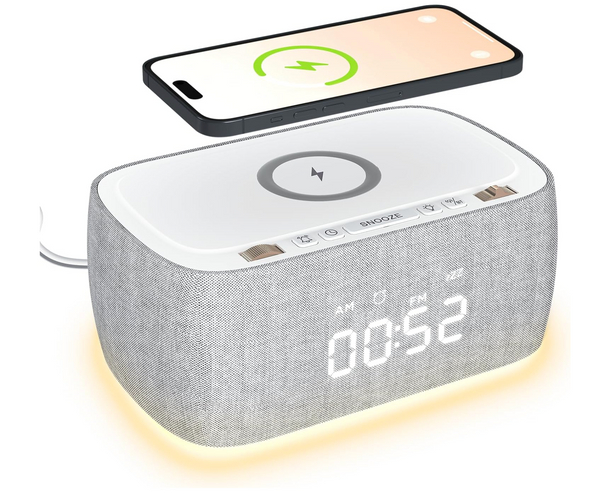 Wireless Phone Charging Alarm Clock