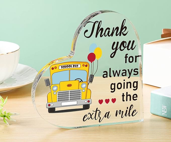 Thanks for Going the Extra Mile Heart Plaque
