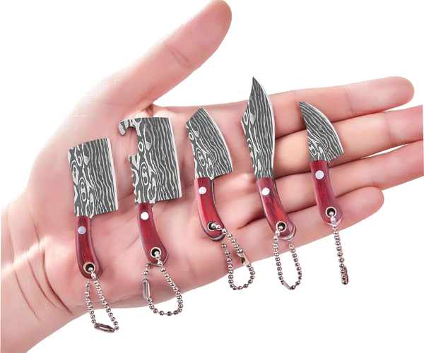 Mini Chef Knife Keychain Set