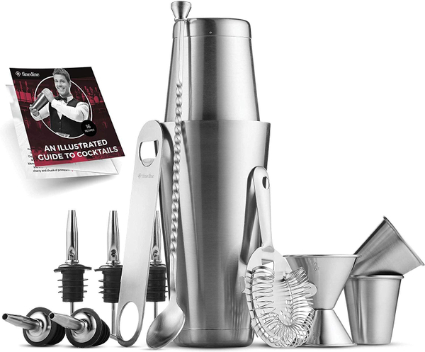 Premium Cocktail Shaker Set and Recipe Book
