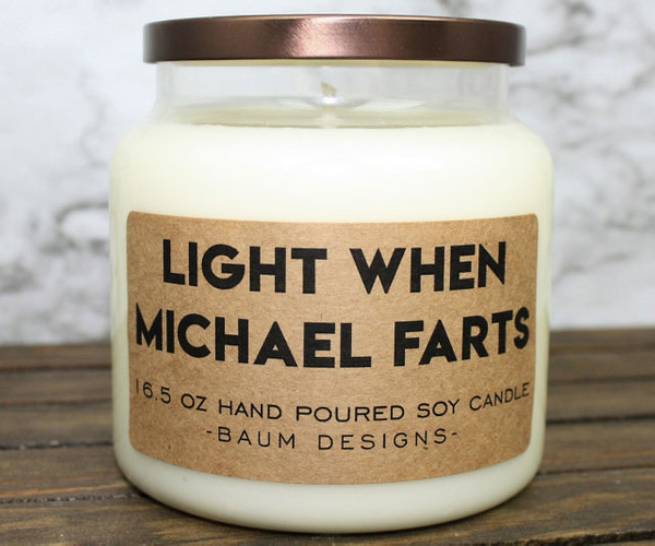 Personalized Fart Extinguisher Candle