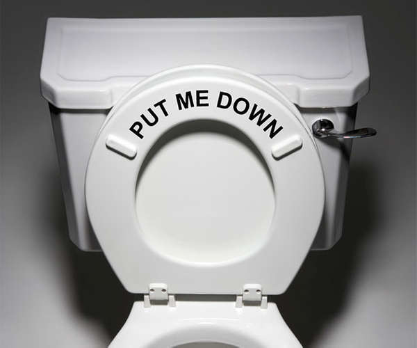 Put Me Down Toilet Bowl Decal