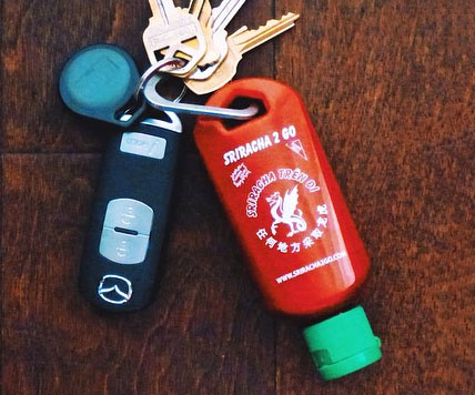 Sriracha Bottle Keychain