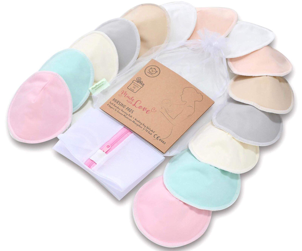 Washable Bamboo Nursing Pads and Bag