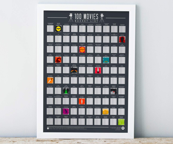 100 Scratch Off Movies To Watch Bucket List Poster