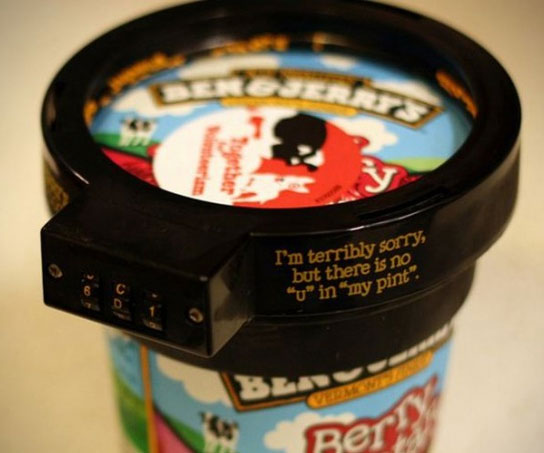 Ben & Jerry's Ice Cream Pint Combination Lock
