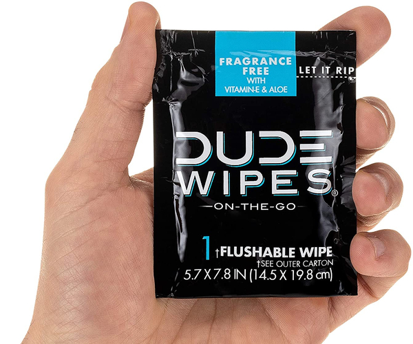 Dude Wipes Flushable Travel Wet Wipes