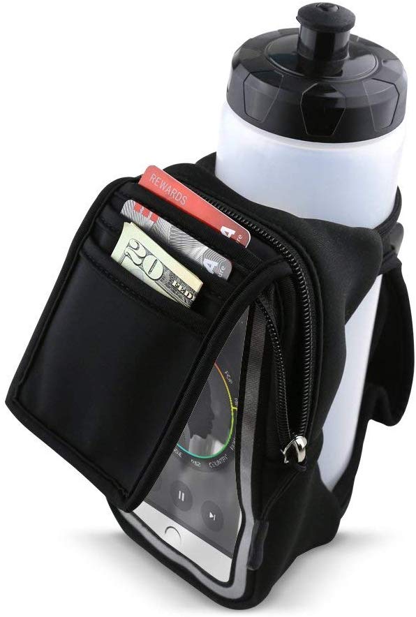 Pocketed Fitness Bottle Holder
