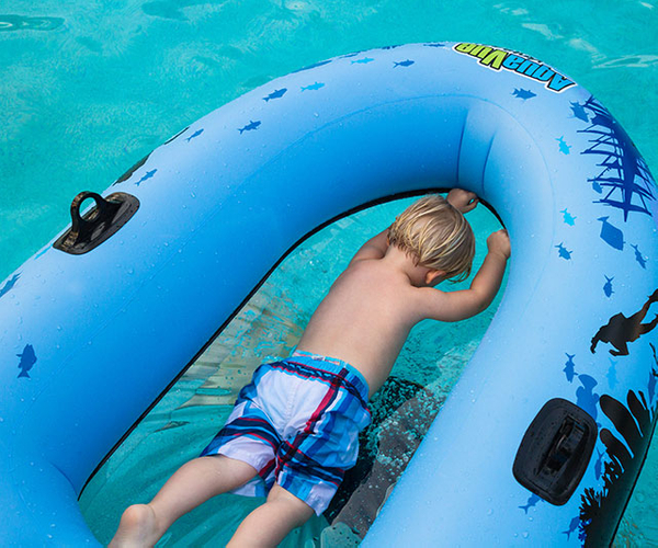 Clear Bottom Inflatable Raft For Kids
