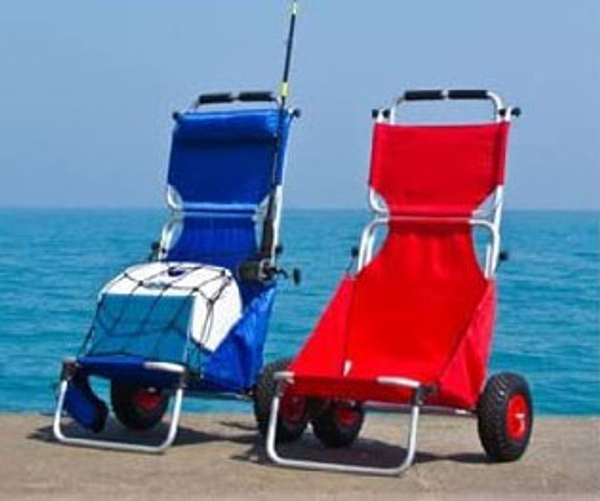 Folding Beach Chair & Roller Cart