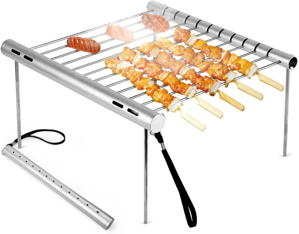 Folding Compact Stainless Steel Charcoal Grill