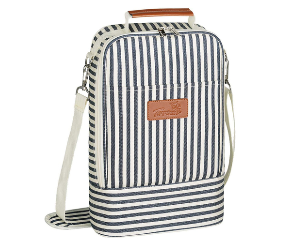 Insulated 2 Bottle Wine Tote Bag
