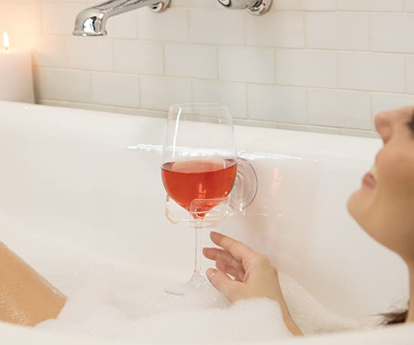 Wine Glass Bath and Shower Holder