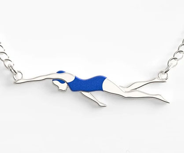 Swimmer's Pendant Necklace