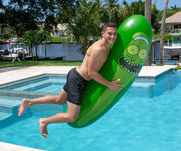 Giant Inflatable Pickle Rick Pool Toy