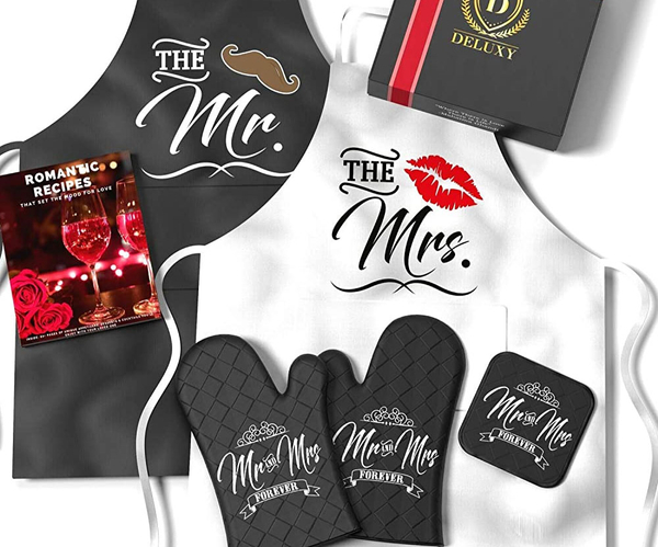 Mr. & Mrs Apron Gift Set