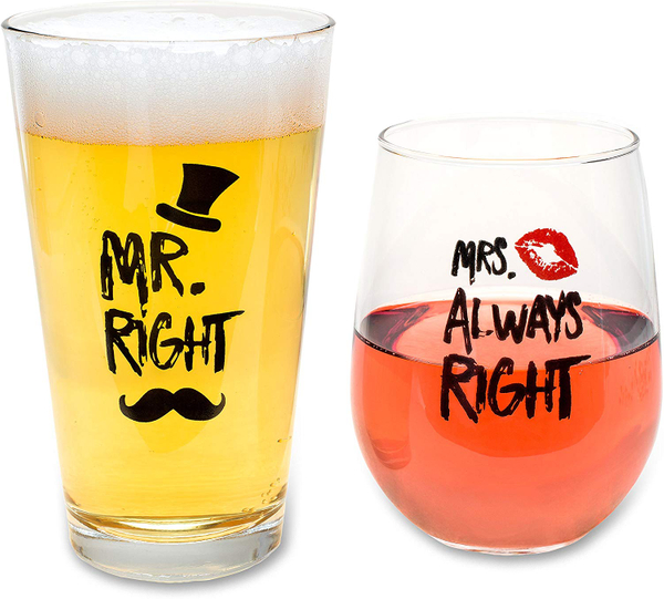 Mr. Right & Mrs. Always Right Glasses