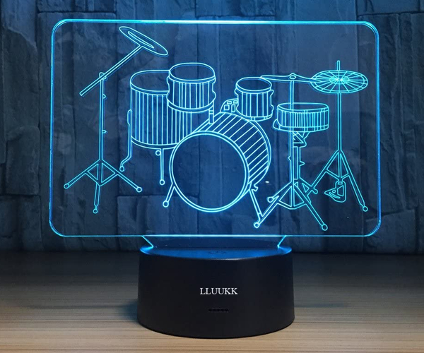 3D Drumset Night Light