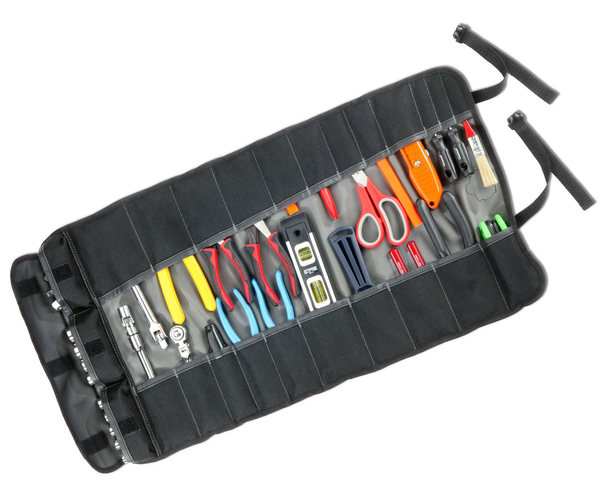 25 Pocket Roll-Up Tool Pouch