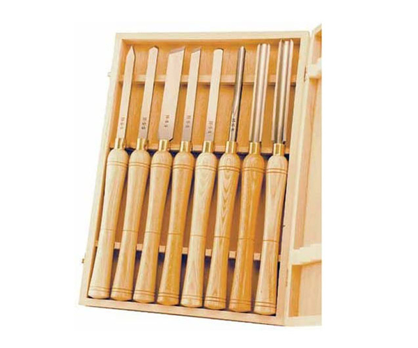 Wood Lathe Chisel Set with Box