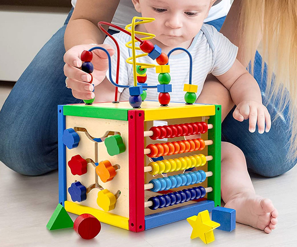 Activity Cube With Bead Maze