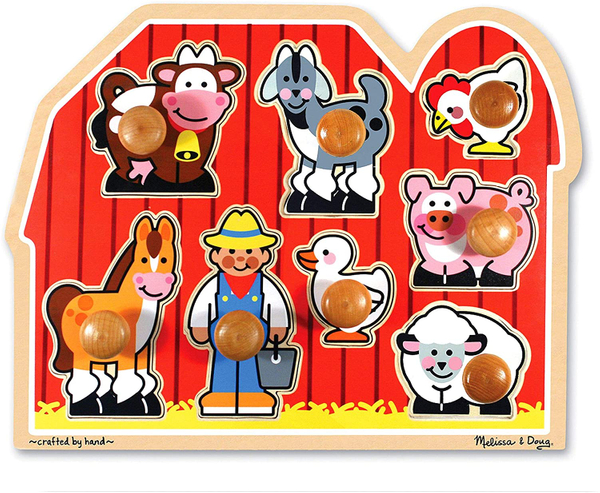 Farm Animals Jumbo Knob Wooden Puzzle