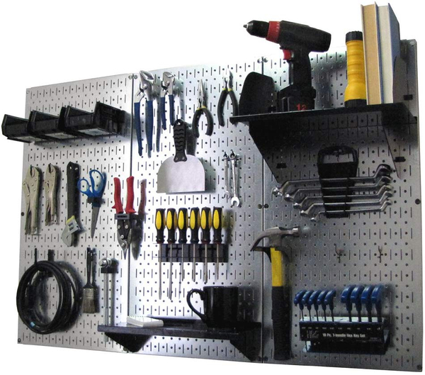 Metal Pegboard Garage Organizer Kit
