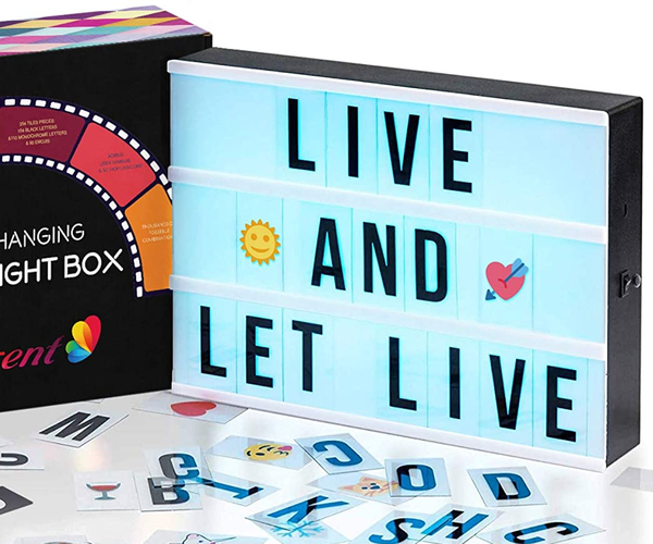 Color Changing Cinema Light Box with Letters