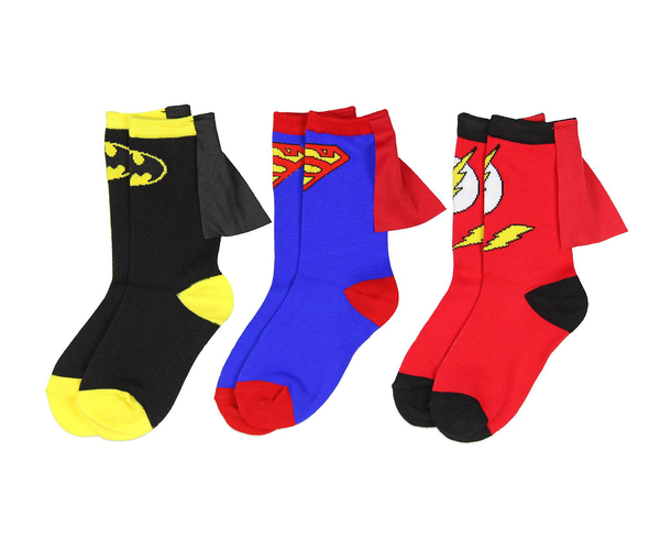 DC Superhero Socks with Capes