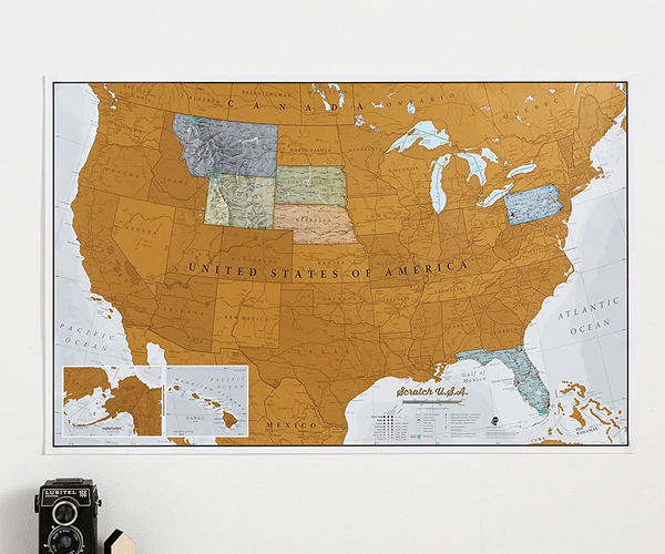 Scratch Off Map Of The US