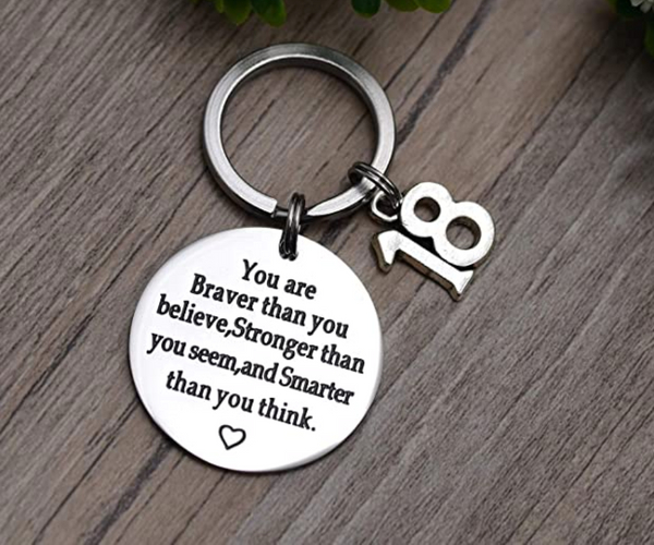 Stronger, Braver, Smarter Keychain