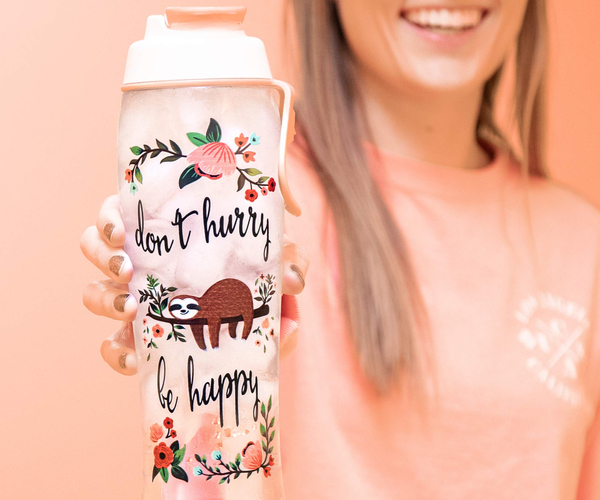 Don't Hurry Be Happy Water Bottle