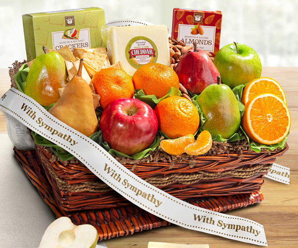 Sympathy Basket with Cheese and Nuts