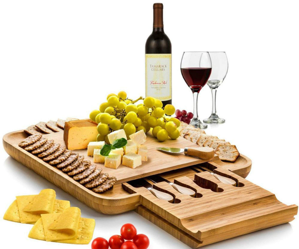 Bamboo Cheese Board and Knife Set