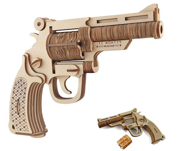 Wooden Revolver Puzzle
