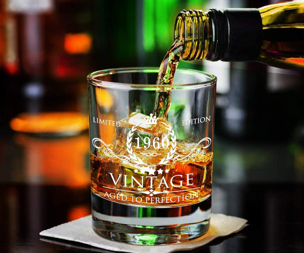 Aged to Perfection Whiskey Glass