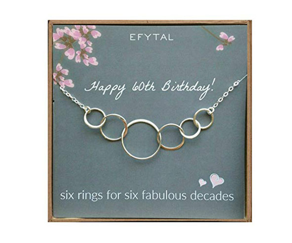 Six Rings for Six Decades Necklace
