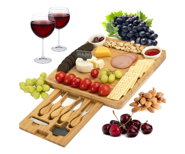 Bamboo Cheese Board and Knife Set
