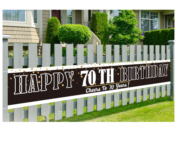 Happy 70th Yard Banner
