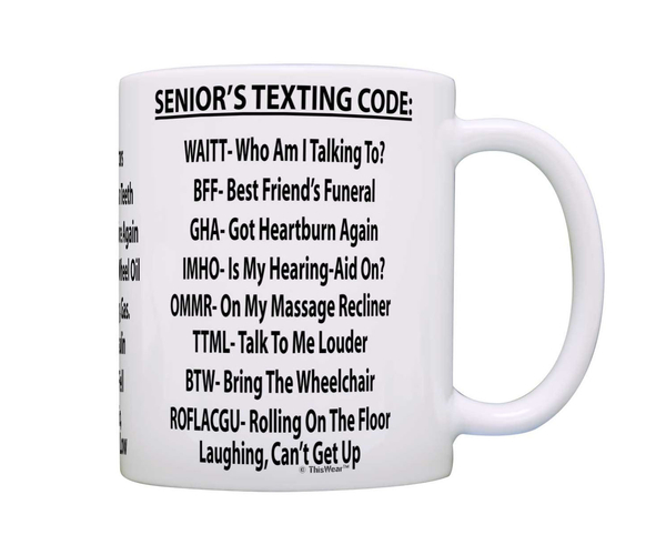Senior's Texting Code Mug