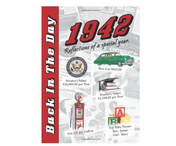 Back in the Day 1942 Novelty Card