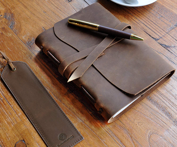 Leather Journaling Kit and Pen