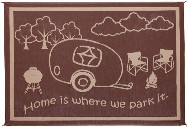 Home Is Where We Park It RV Home Mat