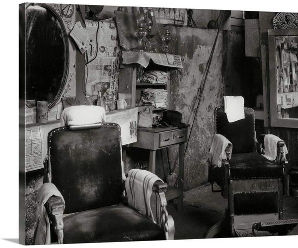 Antique Barber Shop Canvas Wall Art Print