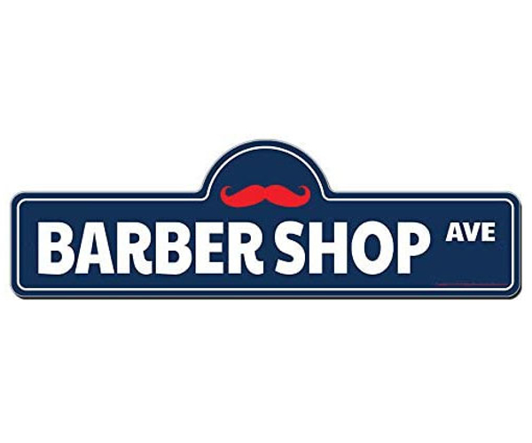 Barber Shop Ave Street Sign