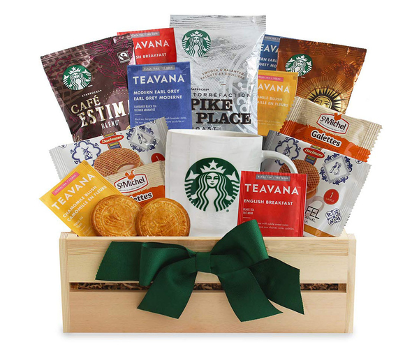 Coffee Tea and Treats Gift Box
