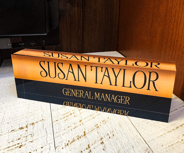 Personalized Desk Name Plate
