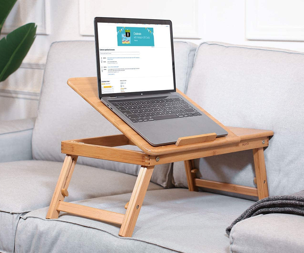 Work From Home Bamboo Laptop Desk