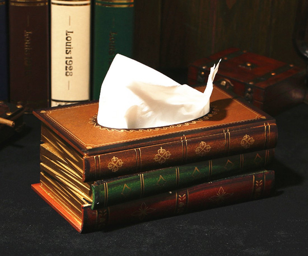 Antique Book Tissue Holder